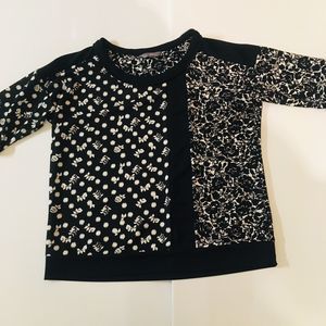 Next Women’s Black White Print Blouse  Work Top Size UK 12 US 8*